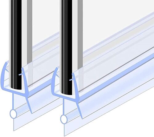 Joint de porte de douche en une pièce 70CM 2PCS pour verre 4-6mm, joint de douche barrière pliante, joint de remplacement, joint de porte de douche en verre droit/courbé.
