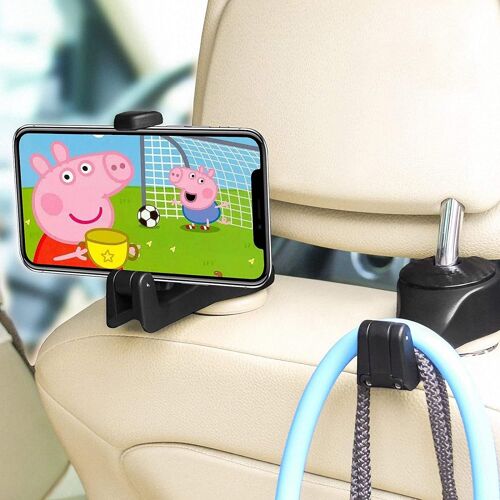 Crochet Universel Pour Appui-Tête De Voiture, 2 Supports Universels Pour Voiture Avec Support Pour Téléphone Portable/Sac À Main, Accessoires Universels Pour Voiture