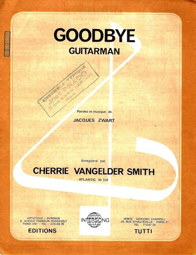 Goodbye. Cherrie Vangelder Smith. A8
