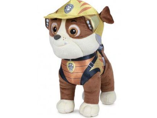 Peluche Ruben 26 cm chiot - Pat Patrouille Dino Rescu - Doudou chien heros - Set Jouet enfant + carte animal