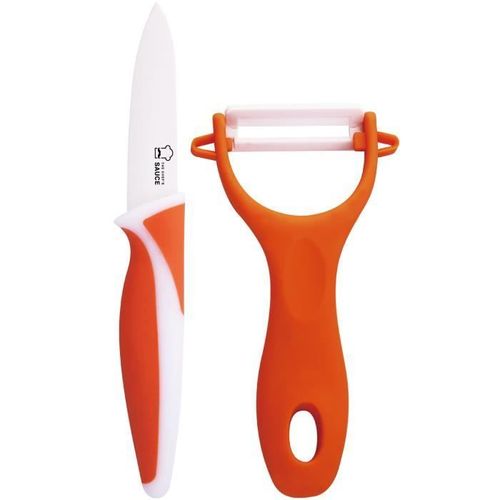 Set Éplucheur + Couteau 7.5cm Acier Inoxydable
