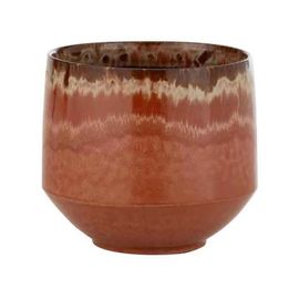 Paris Prix - Cache-Pot En Céramique "Aline" 24cm Rouge