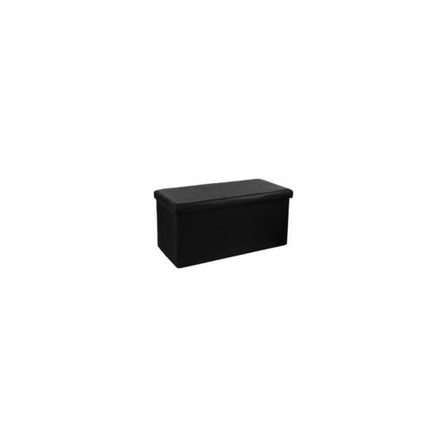 Pouf Pliant Pvc Double Noir