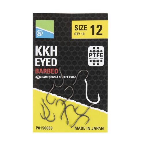 Lot De 8 Hameçons À Oeillet Preston Kkh Barbed - Taille 14