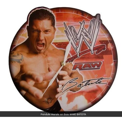Pendule murale - NPZ - WWE Batista - Bois - 36 cm - Noir