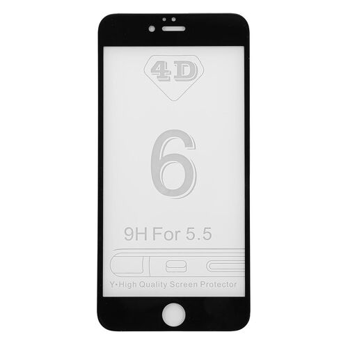 Verre Trempé De Protecteur D'écran D'anti Éraflure De La Dureté 9h Pour Iphone 6 Plus Noir