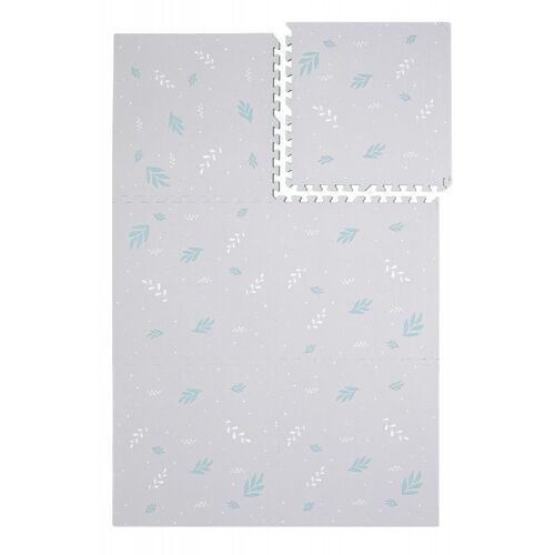 Tapis De Jeu Enfant Puzzle Feuilles Grises