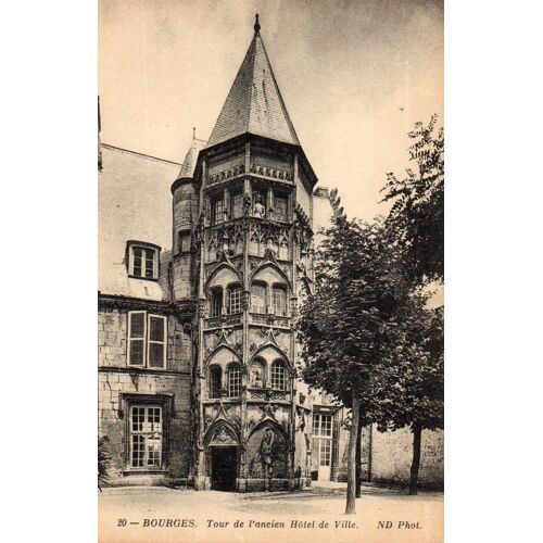 Carte Postale Ancienne - Bourges - Tour De L'ancien Hôtel De Ville