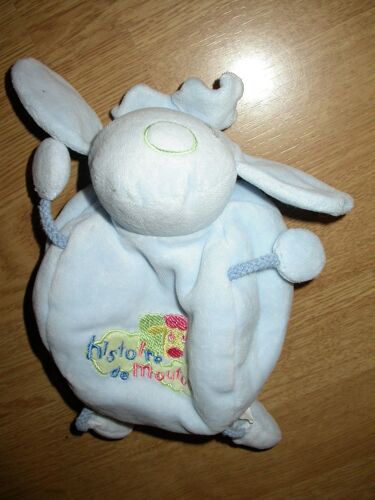 Doudou Peluche Mouton Jaune Sheep Schaf Poche Cachette Sur Le Dos Siplec Leclerc Velours 4 Pattes Ficelle Histoires De Moutons