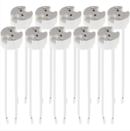 Bet Lot 10x Douilles Gu5.3 - Douilles Gu5.3 Ou Mr16 - Douilles Avec Câble 12v - Pour Ampoules Telles Que Led Spots Halogènes