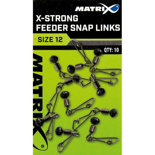 Émerillons Matrix X-Strong Feeder Snap Links - Taille 10
