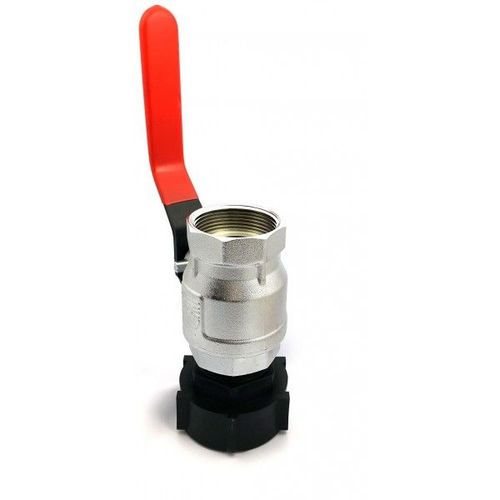 Raccord S60x6 - vanne à boisseau sphérique en laiton chromé sortie femelle 1 pouce 1/2 - 1'' 1/2 BSP