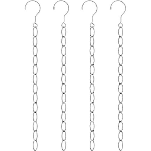 Chaîne de suspension set de 4 chaînes de suspension magique en acier inoxydable 50cm organisateur de suspension magique 13 anneaux