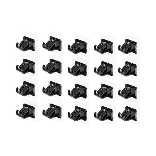 20Pcs Auto-adhésif Rideau Support Support Tige Crochets Rideau Mural Suspendu Clip Fixe Réglable Sto