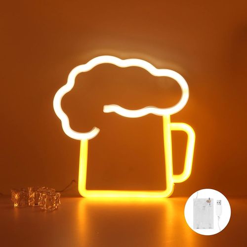 1 Pièce Enseigne Lumineuse De Bar, Décoration De Bar Néon Led, Décoration Murale Néon, Panneau Lumineux Néon, Lumière Néon Alimentée Par Usb Ou Batterie Pour Décoration Murale De Bar, Boîte De Magasin