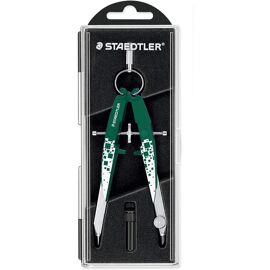 Staedtler Pr?Zisions-/Geometriezirkel Mars Comfort, Gr?N Spindelf?Hrung, Rundfederkopf, Mitteltriebsspindel, Compas