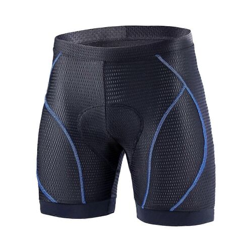 Shorts De Cyclisme Pour Hommes 4d Rembourrés Vélo Doublure Shorts Avec Anti-Poignées De Jambe Pour Cycling Club Bleu