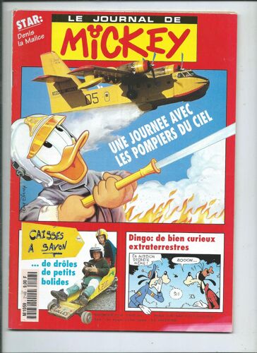 Le Journal De Mickey 18/08/1993 Avec Fiches La Caille Des Blés, Le Pinson Des Arbres, Le Voyage Des Boules De Papier, Les Boulettes De Viande Aux Fines Herbes - Mason Gamble - Les Caisses À Savon