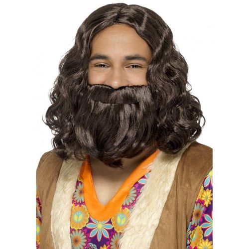Perruque Et Barbe De Gourou Hippie