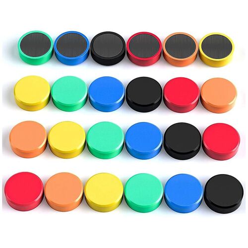 Pack De 60 Aimants, Aimants de tableau blanc, Aimants Pour Panneau magnétique, Aimants, Réfrigérateur, Aimants ronds colorés, Strong