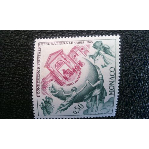 Timbre Monaco ( Yt 615 ) 1963 Hôtel Des Postes, Paris; Monument De L'upu, Berne