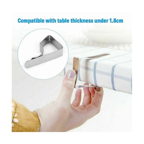 50 Pcs En Acier Inoxydable Anti-Nappe Non-Sécurisant Titulaire Mariage Camping Promenade Nappe De Table C
