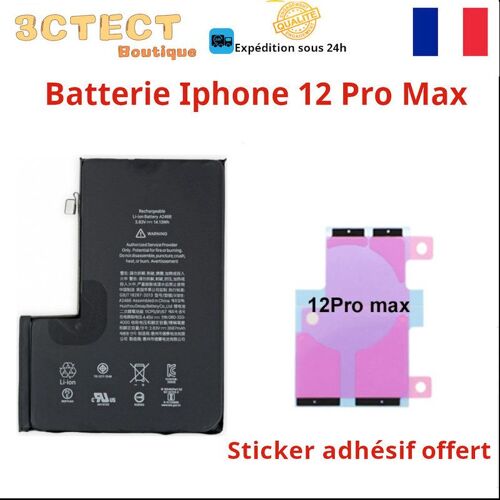 Batterie Interne Compatible Iphone 12 Pro Max Sticker Adhésif Offert