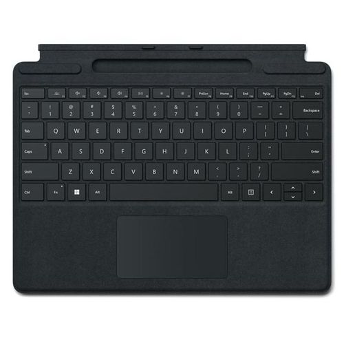 Microsoft Clavier Signature pour Surface Pro - Clavier - avec accéléromètre, pavé tactile, plateau de rangement et de chargement du Surface Slim Pen 2 - QWERTZ - Allemand - noir - pour Surface...