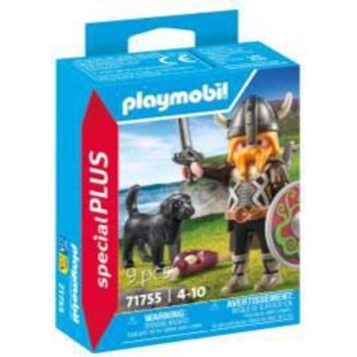 Playmobil Special Plus 71755 - Viking Avec Chien, Bouclier Et Armes