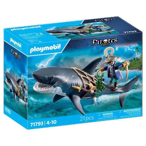Playmobil Pirates 71793 - Pirate Et Requin Avec Mâchoire Articulée