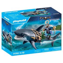 Playmobil Pirates 71793 - Pirate Et Requin Avec Mâchoire Articulée