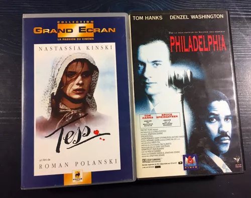 Lot 2 K7 Video "Tess De Roman Polansky Et Philadelphia " K7 Hi-Fi Stereo-Dolby Rurrond