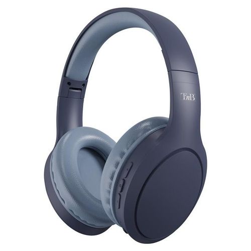 T'nB TONALITY - Écouteurs avec micro - sur-oreille - Bluetooth - sans fil, filaire - jack 3,5mm - isolation acoustique - bleu marine, gris orageux