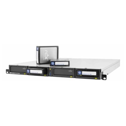 Tandberg Data RDX QuikStation 4 - Bibliothèque de disques - cartouche RDX x 4 - Gigabit Ethernet - rack-montable - IAR