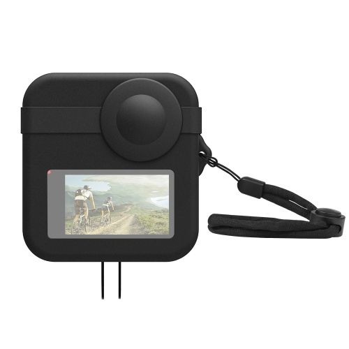 PULUZ pour GoPro Max Dual Lens Caps Case + Body Silicone Protective Case -