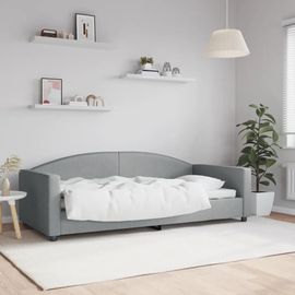 Prolenta Premium - Lit De Repos Sans Matelas Gris Clair 90x200 Cm Tissu