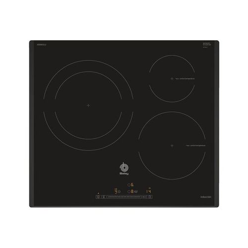 Balay 3EB965LU - Table de cuisson à induction - 3 plaques de cuisson - Niche - largeur : 56 cm - profondeur : 49 cm - noir - avec bord à facettes