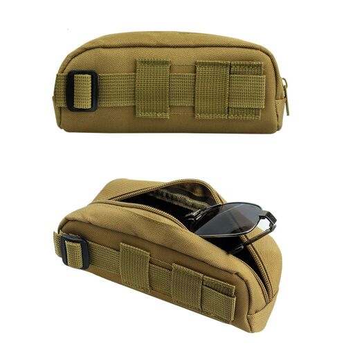 Etui À Lunettes Portable ( Kaki), Mini Étui À Lunettes Pour Homme, Adapté Au Camping, À La Randonnée, Au Sport, Au Cyclisme, À La Chasse, Au Voyage, Au Sac De Randonnée 