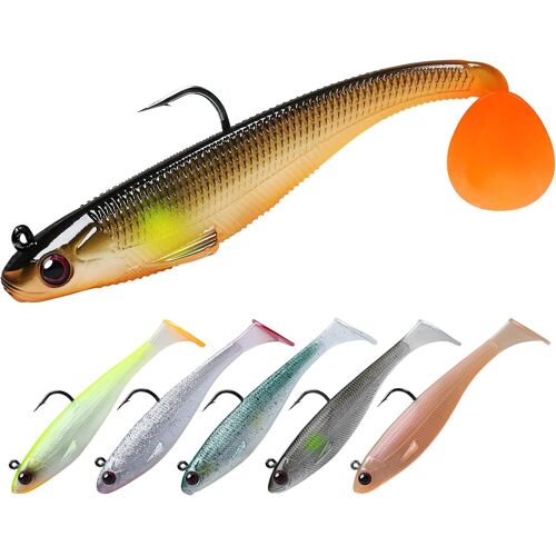 Leurres Souples Pour Carpe Brochet Truite Bar, Pêche Poisson Nageur Avec Des Hameçons Bkk Ou Vmc Ultra Affûtés, Formule Japonaise, Leurre Peche Carnassier Pour L'eau Salée Et L'eau Douce Mer