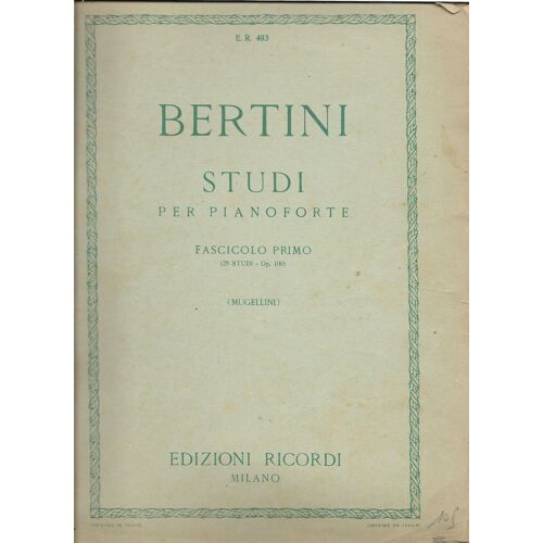 Bertini Studi Per Piano Forte