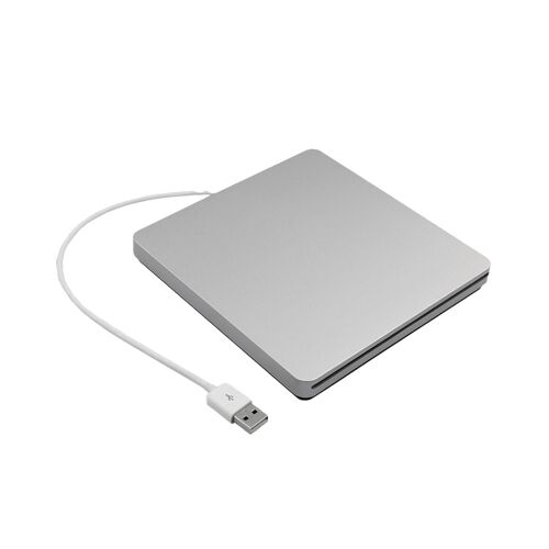 Lecteur DVD Externe USB 2.0 Portable CD DVD +/-RW Graveur DVD pour Ordinateur Portable Pro Air Windows 7/8/10 Argent