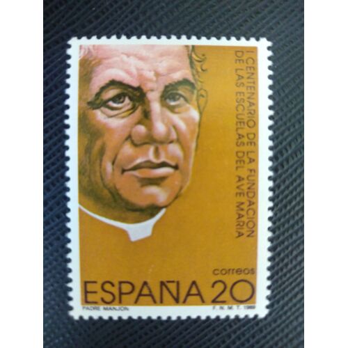 Timbre Espagne Yt 2643 Père Andrés Manjon Et Manjon 1989 ( 040606 )