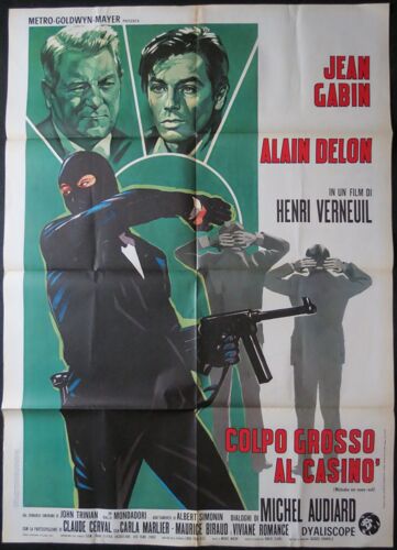 Jean Gabin * Mélodie En Sous Sol - Henri Verneuil - Film 1963 - Affiche De Cinéma Originale Italienne - 100x140 Cm - Movie Poster * Jean Gabin ; Alain Delon ; Viviane Romance - Dialogue Michel Audiard