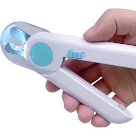 Coupe-Ongles Pour Chiens Et Chats (Bleu), Griffes Professionnelles Pour Animaux De Compagnie Avec Lumière Led Et Protection Contre Les Éclaboussures Pour Petits Et Moyens Animaux De Compagnie