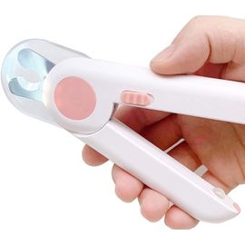 Coupe-Ongles Pour Chiens Et Chats (Rose), Griffes Professionnelles Pour Animaux De Compagnie Avec Lumière Led Et Protection Contre Les Éclaboussures Pour Petits Et Moyens Animaux De Compagnie