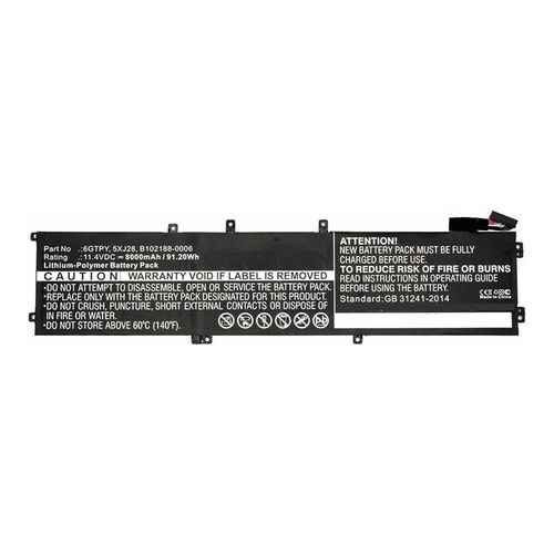 CoreParts - Batterie de portable - lithium-polymère - 8000 mAh - 91.2 Wh - noir - pour Dell Precision 5520; XPS 15 9560