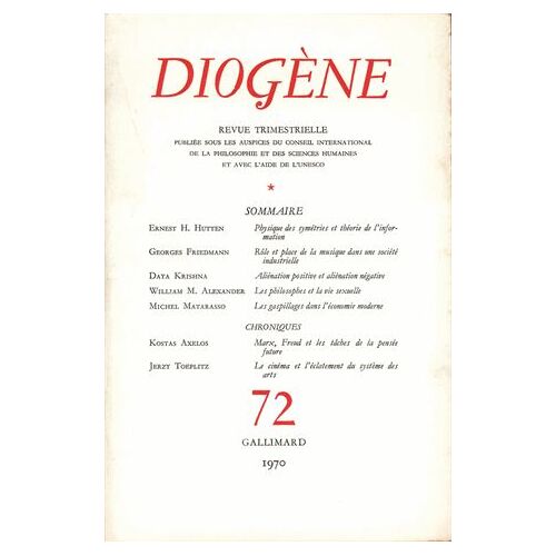 Diogène N° 72
