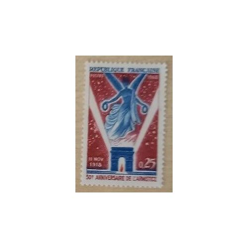 Timbre Neuf De 1968 Consacré Au 50e Anniversaire De L'armistice. 11 Novembre 1918.C2 0,25f.