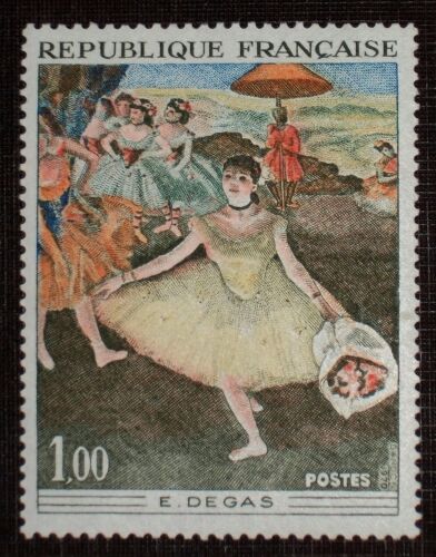 France 1970, Très Beau Timbre Neuf** Luxe Yvert 1653, Tableau De Degas "Danseuse Au Bouquet Saluant". -