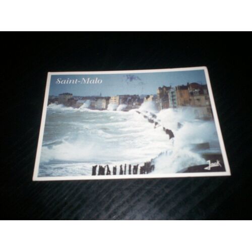 Carte Postale De Saint Malo Tempête D'équinoxe Sur Le Sillon